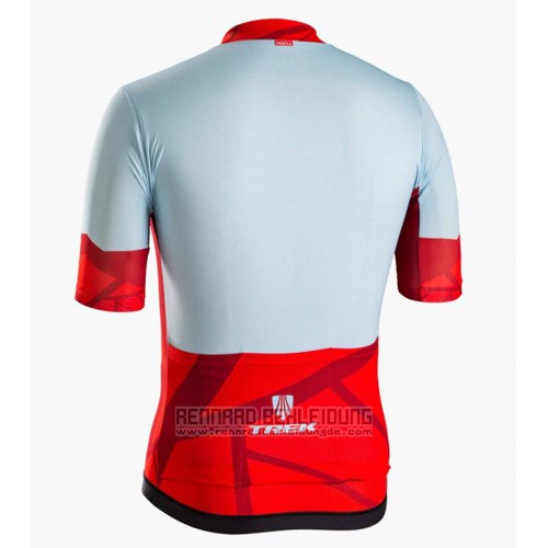 2016 Fahrradbekleidung Trek Bontrager Blau und Rot Trikot Kurzarm und Tragerhose - zum Schließen ins Bild klicken